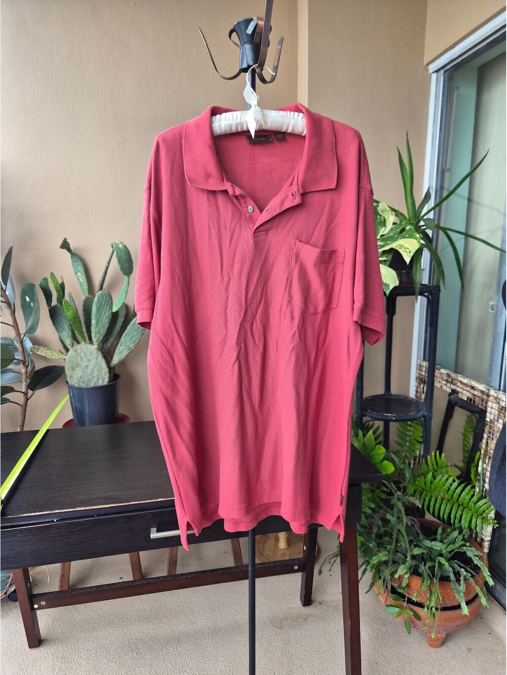Tasso Elba Men’s Coral Red Pima Cotton Polo Shirt Size L